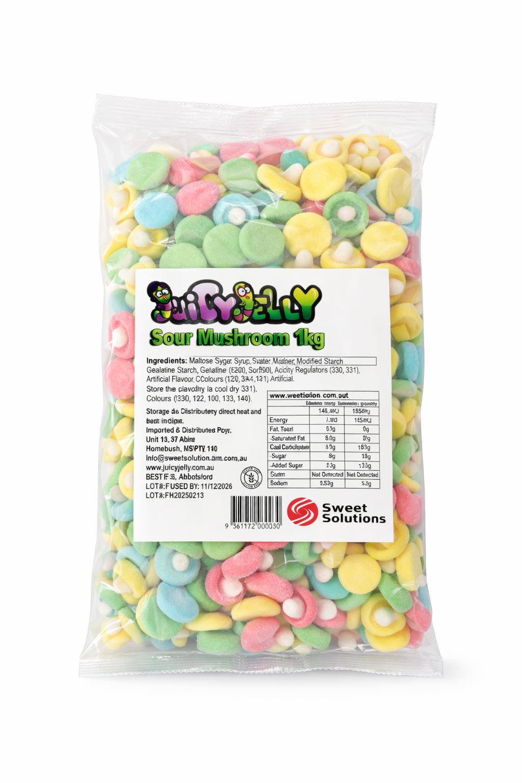 Sour Mushrooms 1kg – Wholesale Bulk Lollies