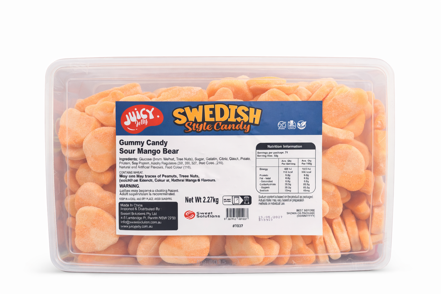 Swedish Style Sour Mango Bears 2.27kg
