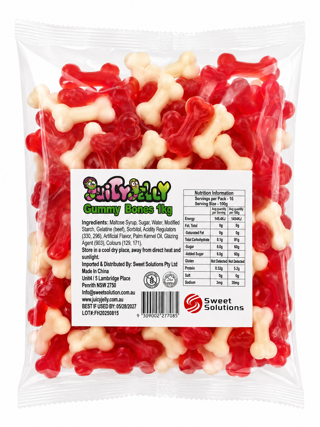 Gummy Bones 1kg – Wholesale Bulk Lollies Juicy Jelly