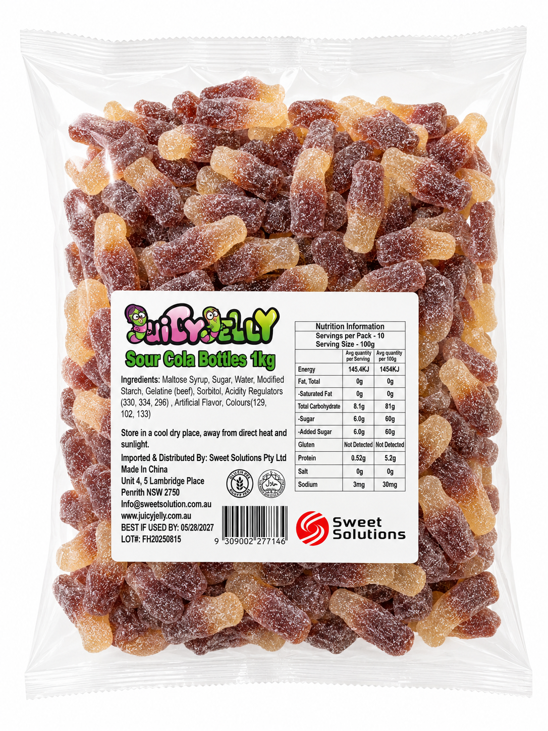 Fizzy Cola Bottles 1kg – Wholesale Bulk Lollies - Juicy Jelly
