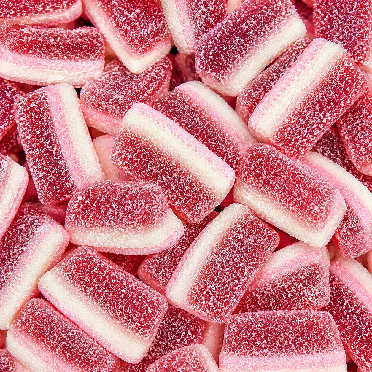 Fizzy Strawberry Slices 3kg | Vidal Wholesale Lollies