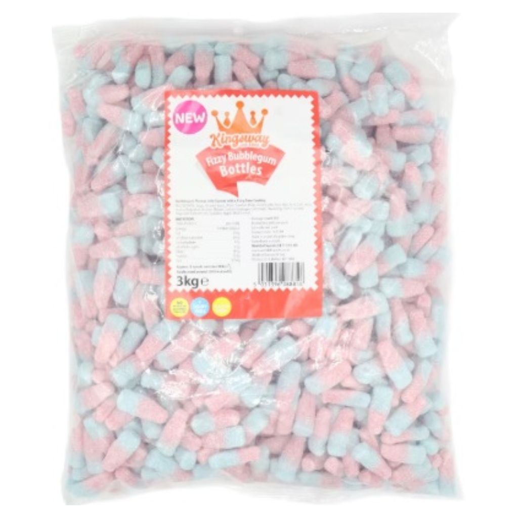 KINGSWAY FIZZY BUBBLEGUM BOTTLES 3KG