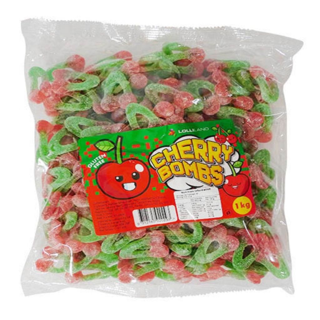 1kg Fizzy Cherry Bombs - Lolliland