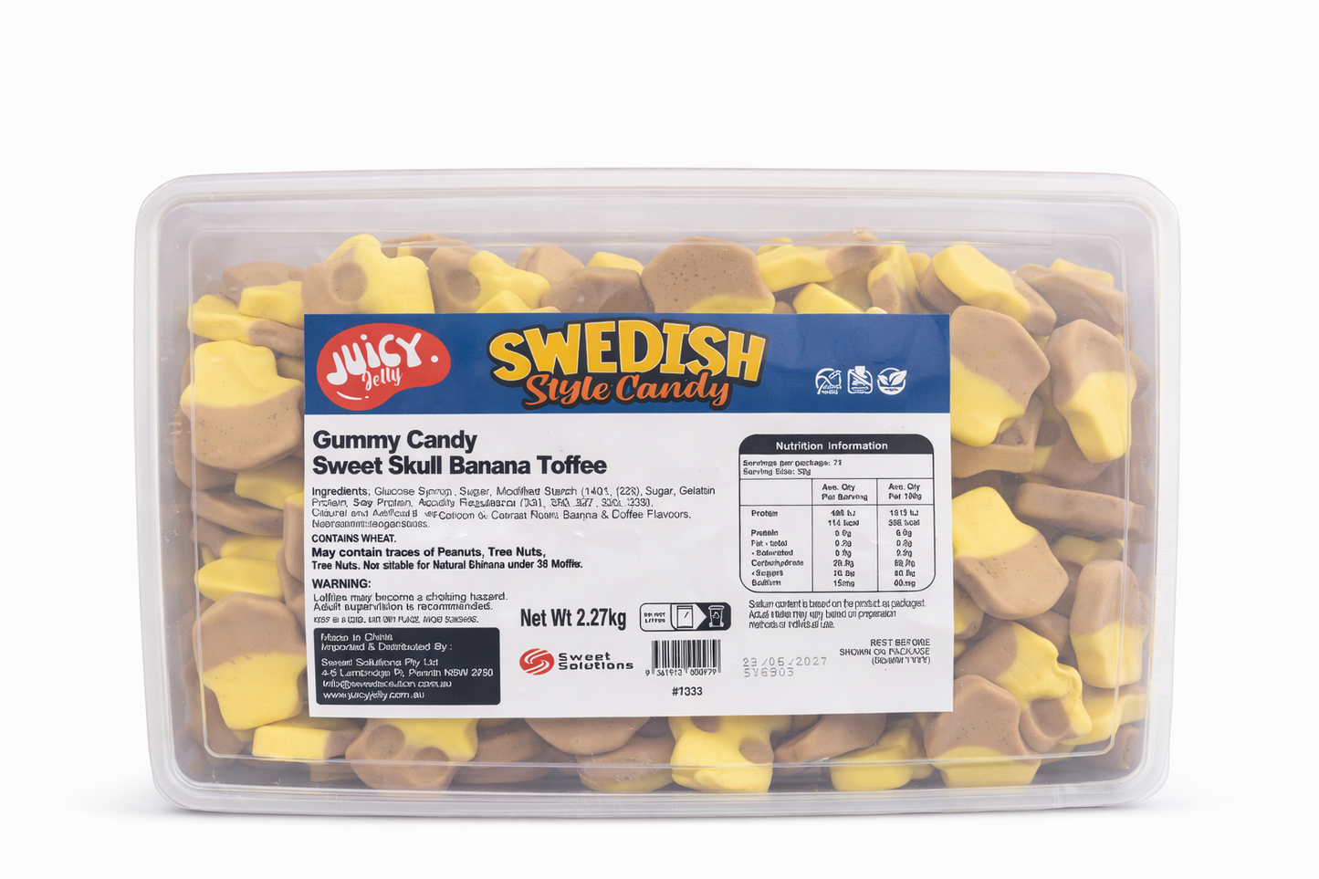Swedish Style Sweet Skull Banana Toffee 2.27kg