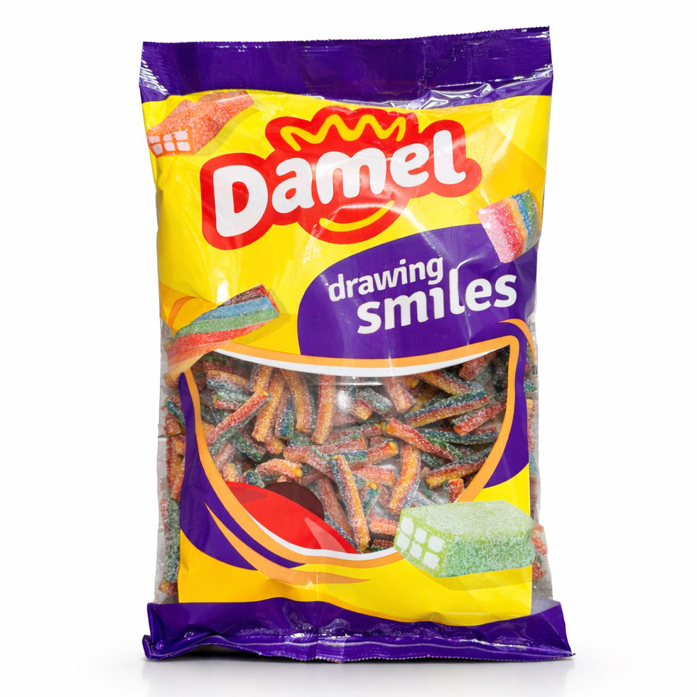 1kg Fizzy Rainbow Twist Bites Damel