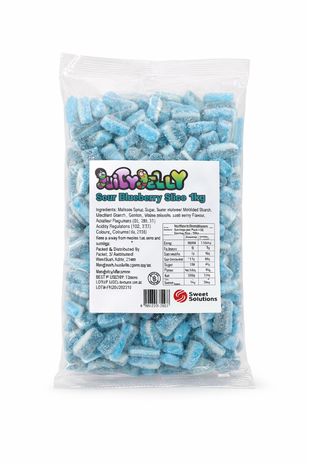 Sour Blueberry Slices 1kg Wholesale | Bulk Lollies