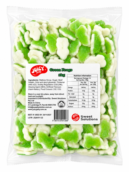 Green Frogs 1kg – Wholesale Bulk Lollies - Juicy Jelly