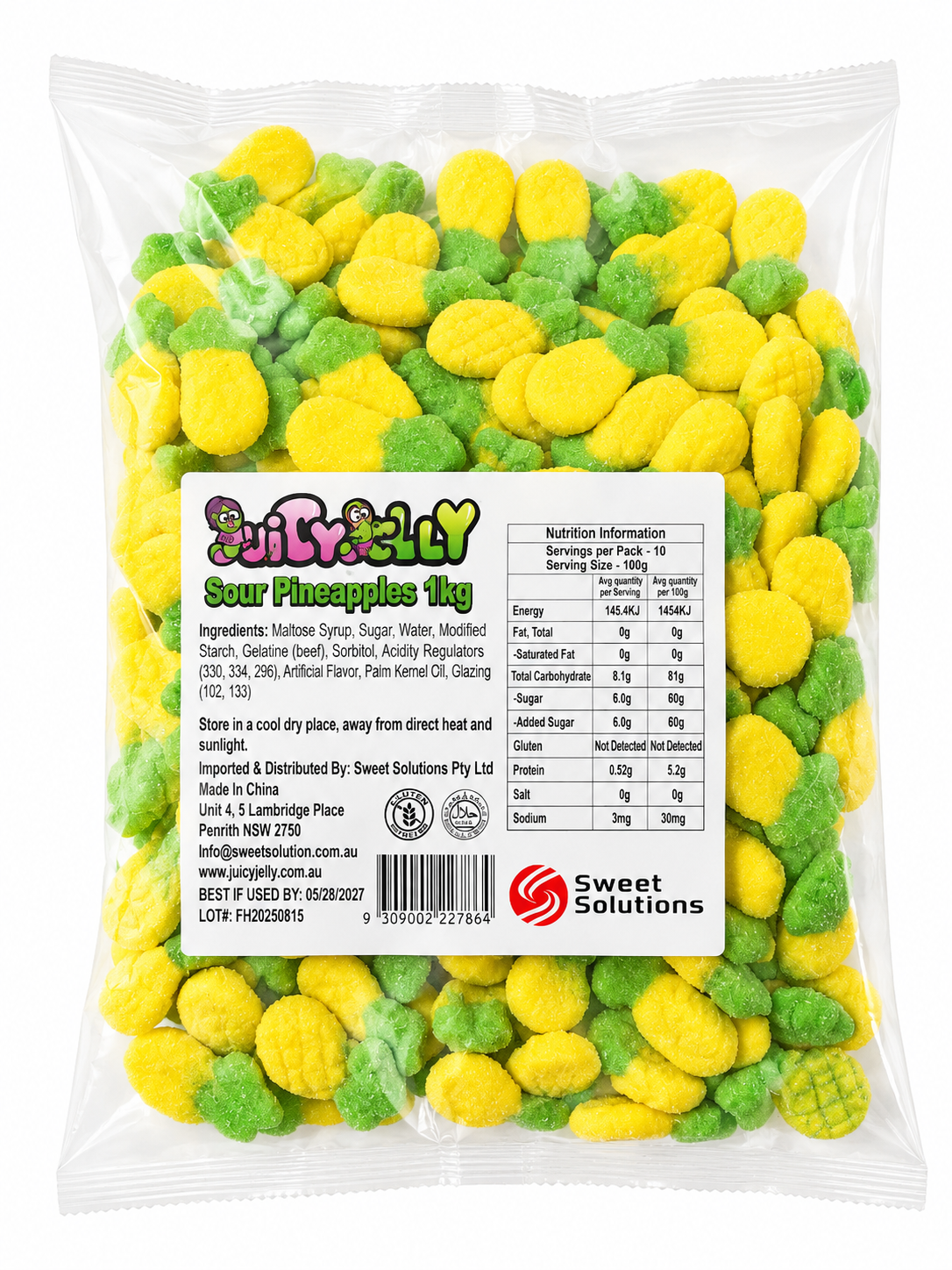 Fizzy Pineapples 1kg – Wholesale Bulk Lollies - Juicy Jelly