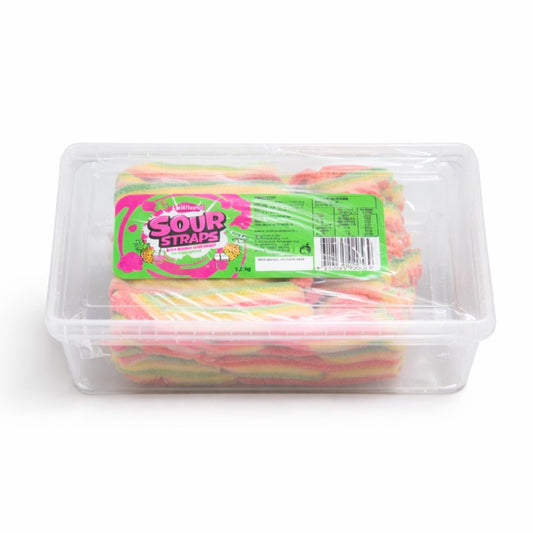 1kg Raspberry Lemonade Sour Straps - Lolliland