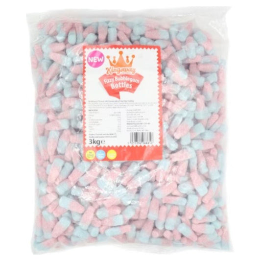 KINGSWAY FIZZY BUBBLEGUM BOTTLES 3KG