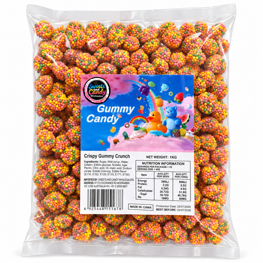 4D Crispy Gummy Crunch 1kg – wholesale bulk lollies