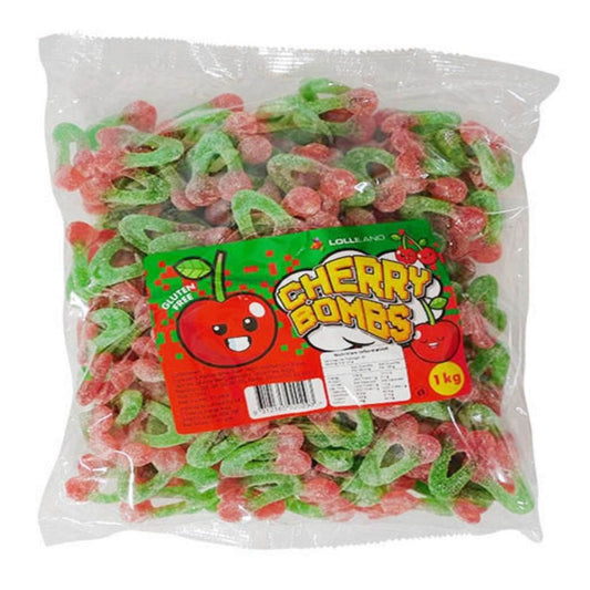 1kg Fizzy Cherry Bombs - Lolliland