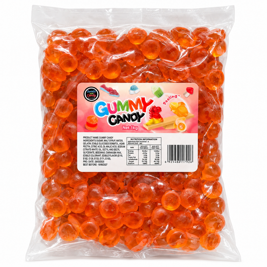 4D Peelable Gummy Oranges 1kg – wholesale bulk lollies